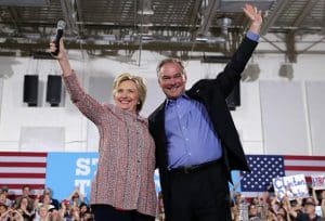 Hillary Clinton and Tim Kaine (Getty Images)