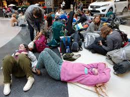 Delta passengers waiting for answers. (Reuters photo)
