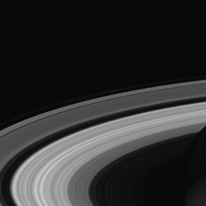 Saturn's rings from the Cassini space probe. (NASA photo)