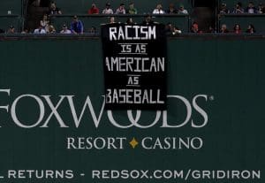 Racism at Fenway Park in Boston.? (Boston Globe Photo)