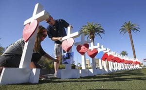 Les Vegas memorial (LV Review Journal photo)