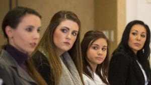 Some of Larry Nassar's victim's. Rachael Denhollander, Sterling Riethman, Kaylee Lorincz, Jeanette Antolin