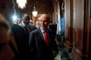 EPA chief Scott Pruitt, will he be pushed out next? (NYT photo)