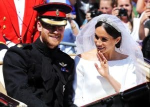 The new Duke and Duchess - a welcome respite from politics. (BBC photo)